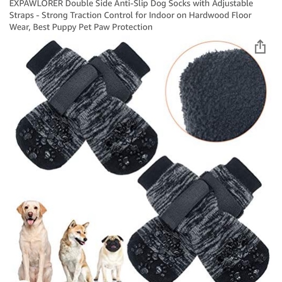 **LlKE NEW** ANTI SLIP DOG SOCKS
